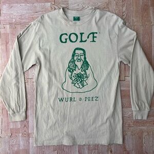 Golf Wang Wurl Peez Long Sleeve T-Shirt Men’s Medium Tan/Beige OFWGKTA Tyler The
